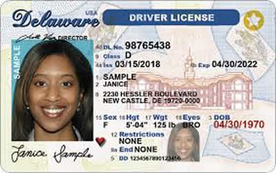 Image of Delaware's Driver's License